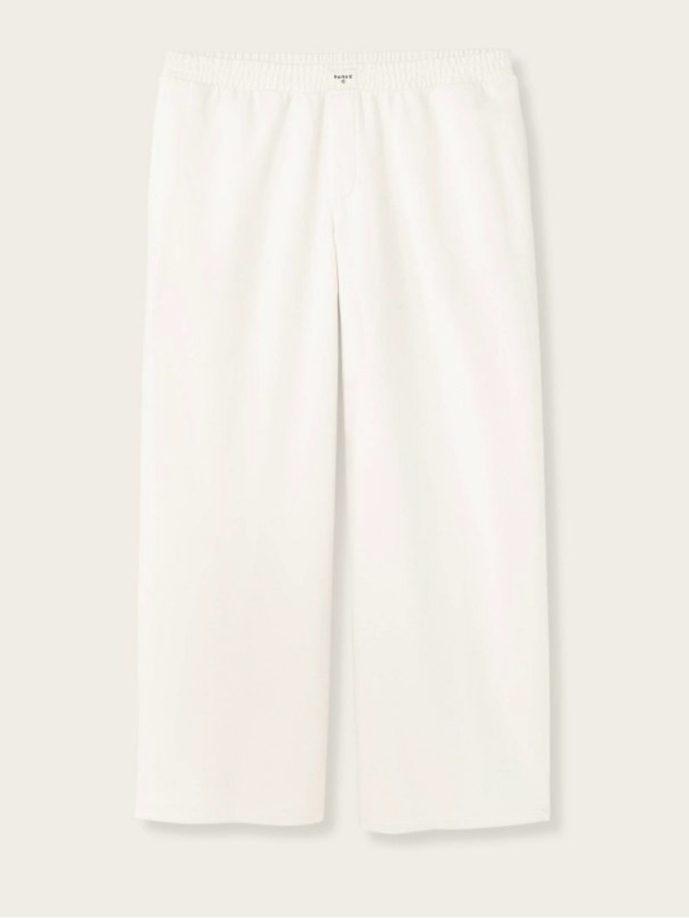 Women's High-Rise Boxer Sweatpants - Parke x Target Cream M